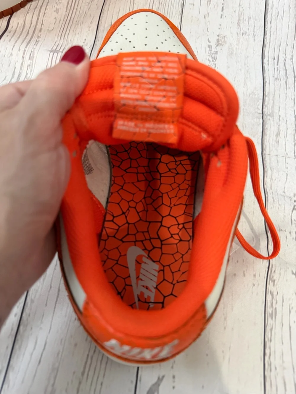Nike Dunk Low “Cracked Orange” Sneakers Size 10